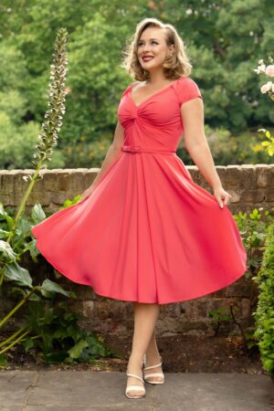 Norma Jeane Swing Kleid in Koralle