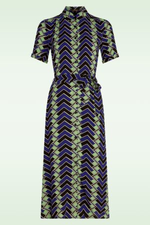 Olive Caen Midikleid in Schwarz