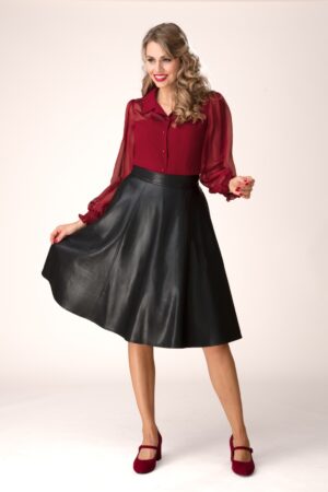 Piper Swingrock in Lederoptik in Schwarz