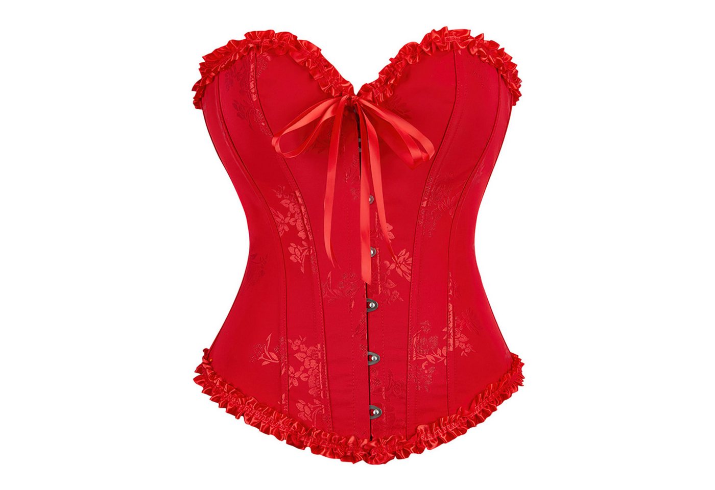Refttenw Corsage Damen-Korsett Vintage Jacquard Bustiers Schnür-Korsett Gothic Taillenformer Dessous