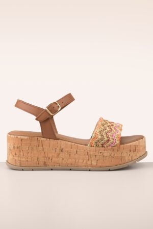 Savannah Wedges in Braun und Multi