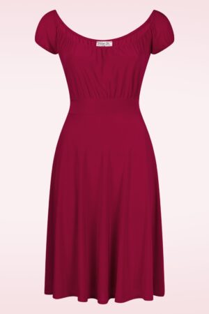 Scarlet Swing Kleid in tiefem Rot