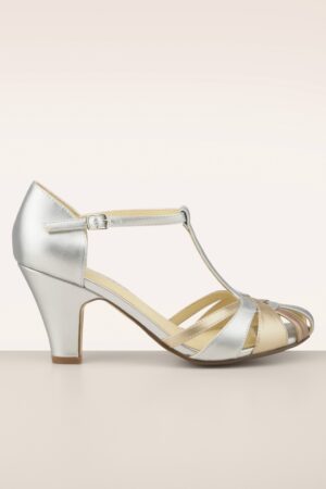 Sergi T-Riemchen Pumps in Multi Metallics