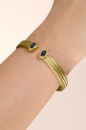 Stone Armband in Gold und Blau