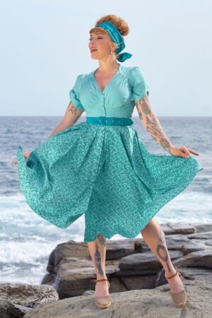 Susene Aquan Swing Kleid in Aqua.