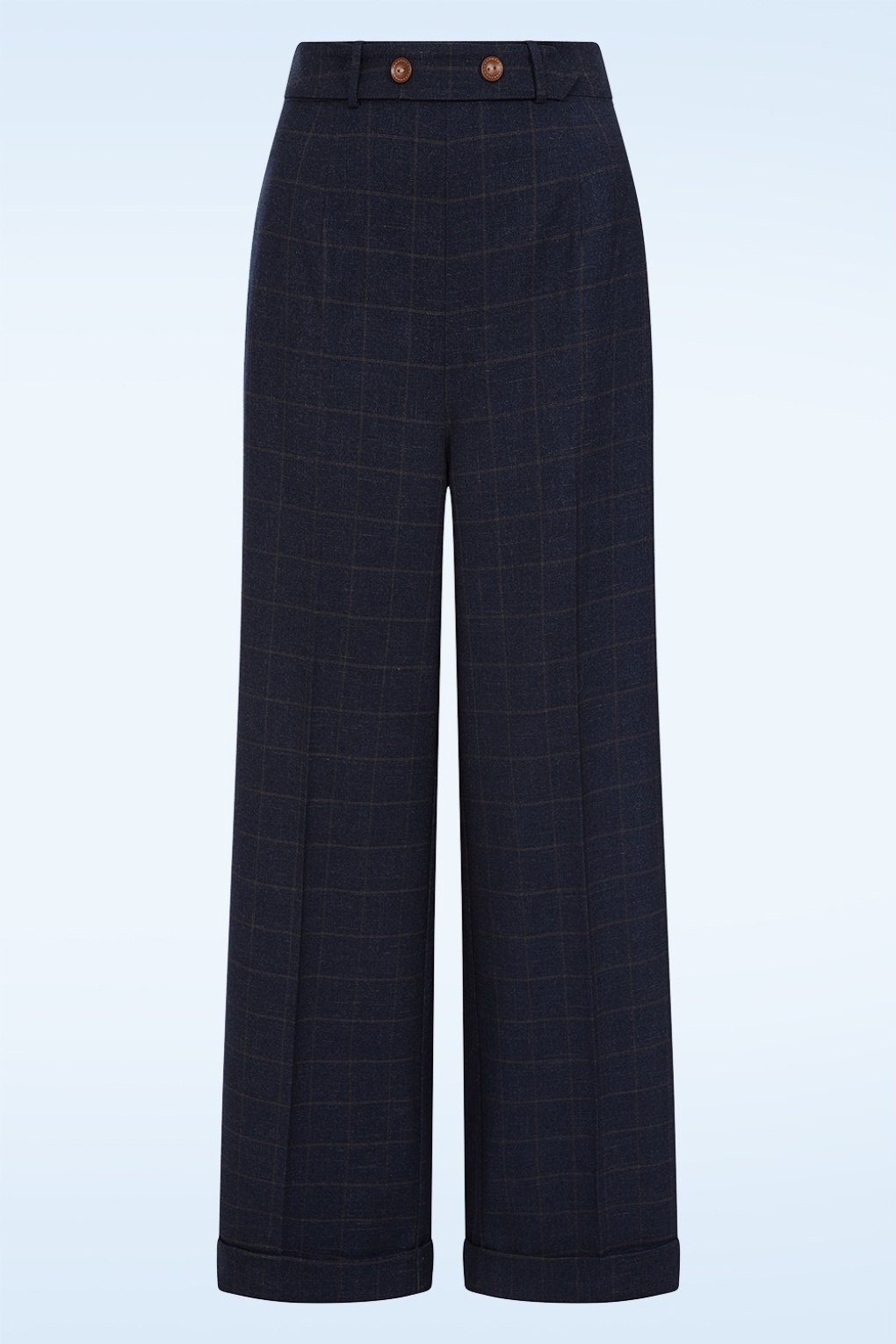 Tailored Check Dream Hose in Marineblau