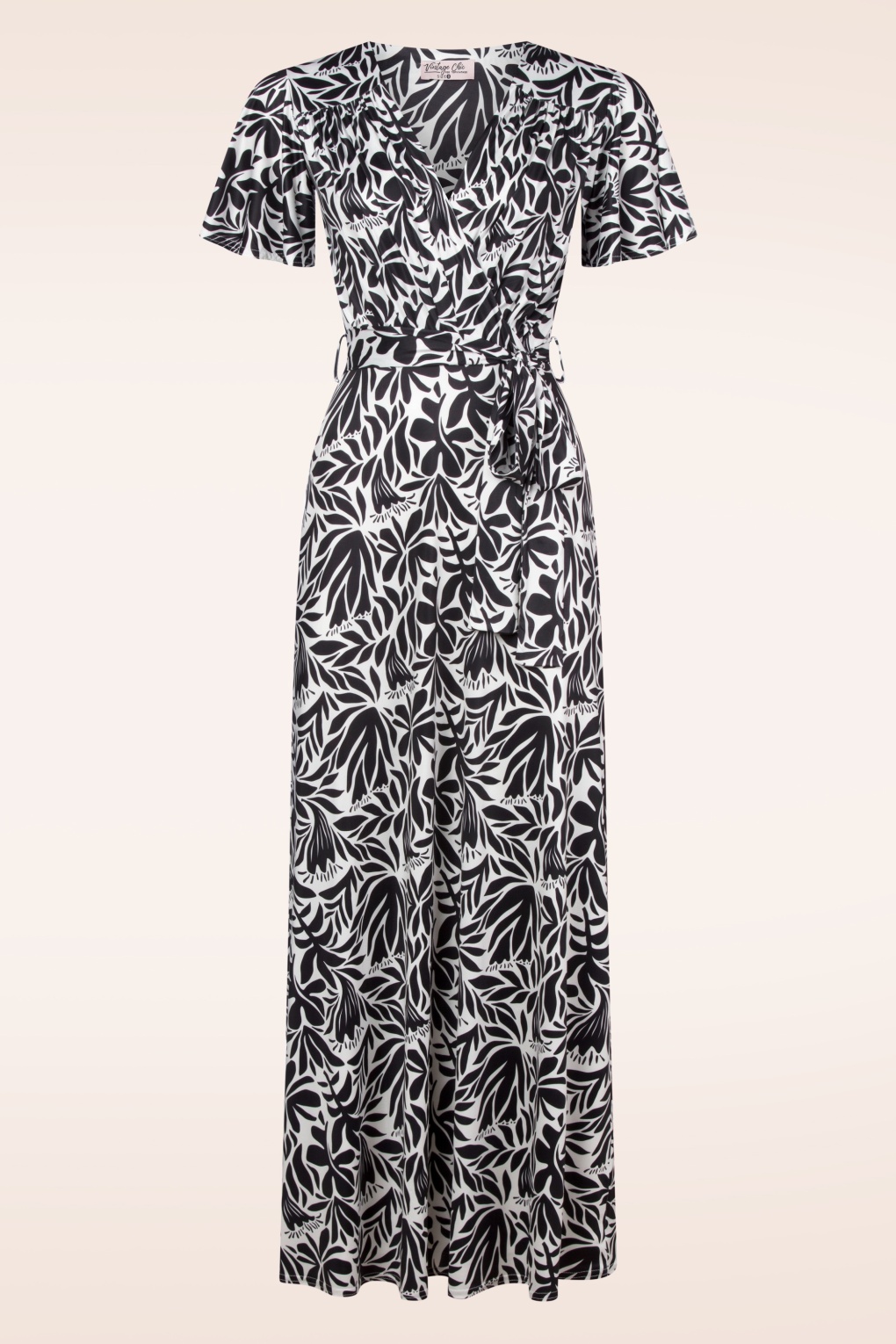 Tammy Abstract Maxikleid in Schwarz und Weiß