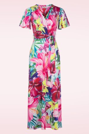Tammy Tropical Flower Maxikleid in Multi