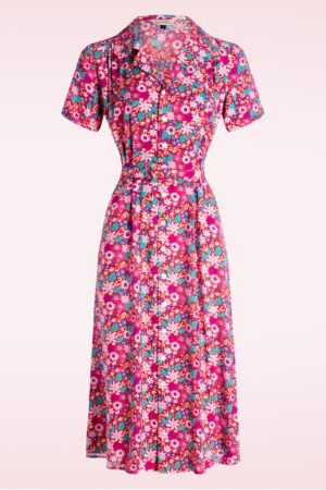 Tea Party Kleid in Rot und Mehrfarbig