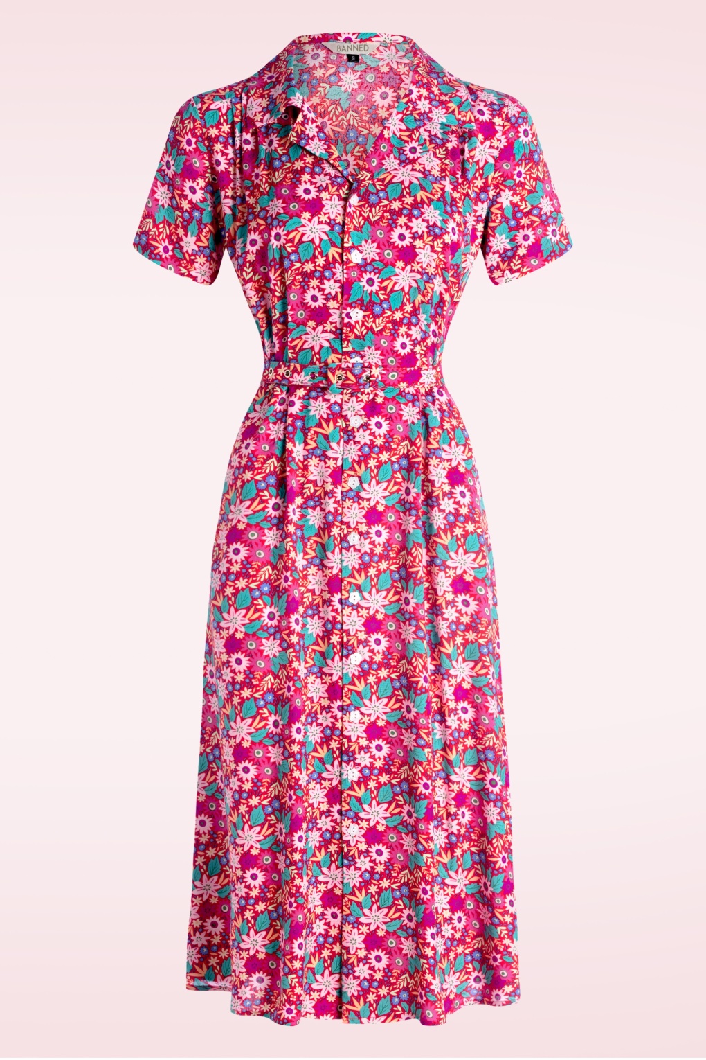 Tea Party Kleid in Rot und Mehrfarbig