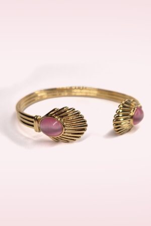 Venus Armband in Gold und Zartrosa.