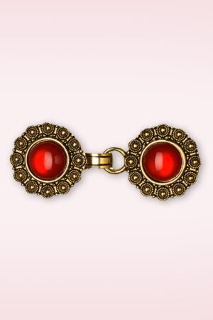 Westenclips in Gold und Rot