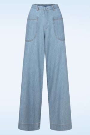 Wide Wonder Jeans in Hellblau