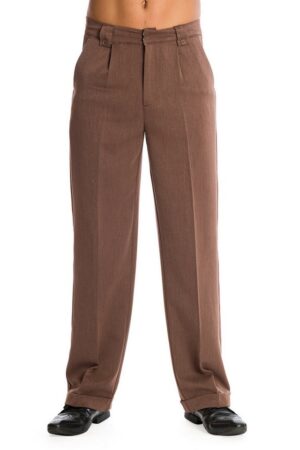 Banned Stoffhose Get In Line Braun Vintage Retro Rockabilly Spitzbundhose