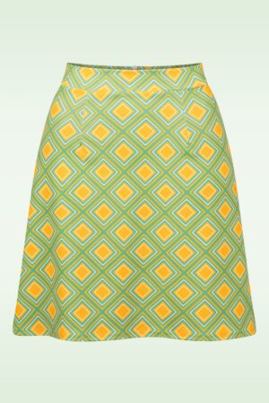 Bobby Geometric Retro Rock in Gelb.