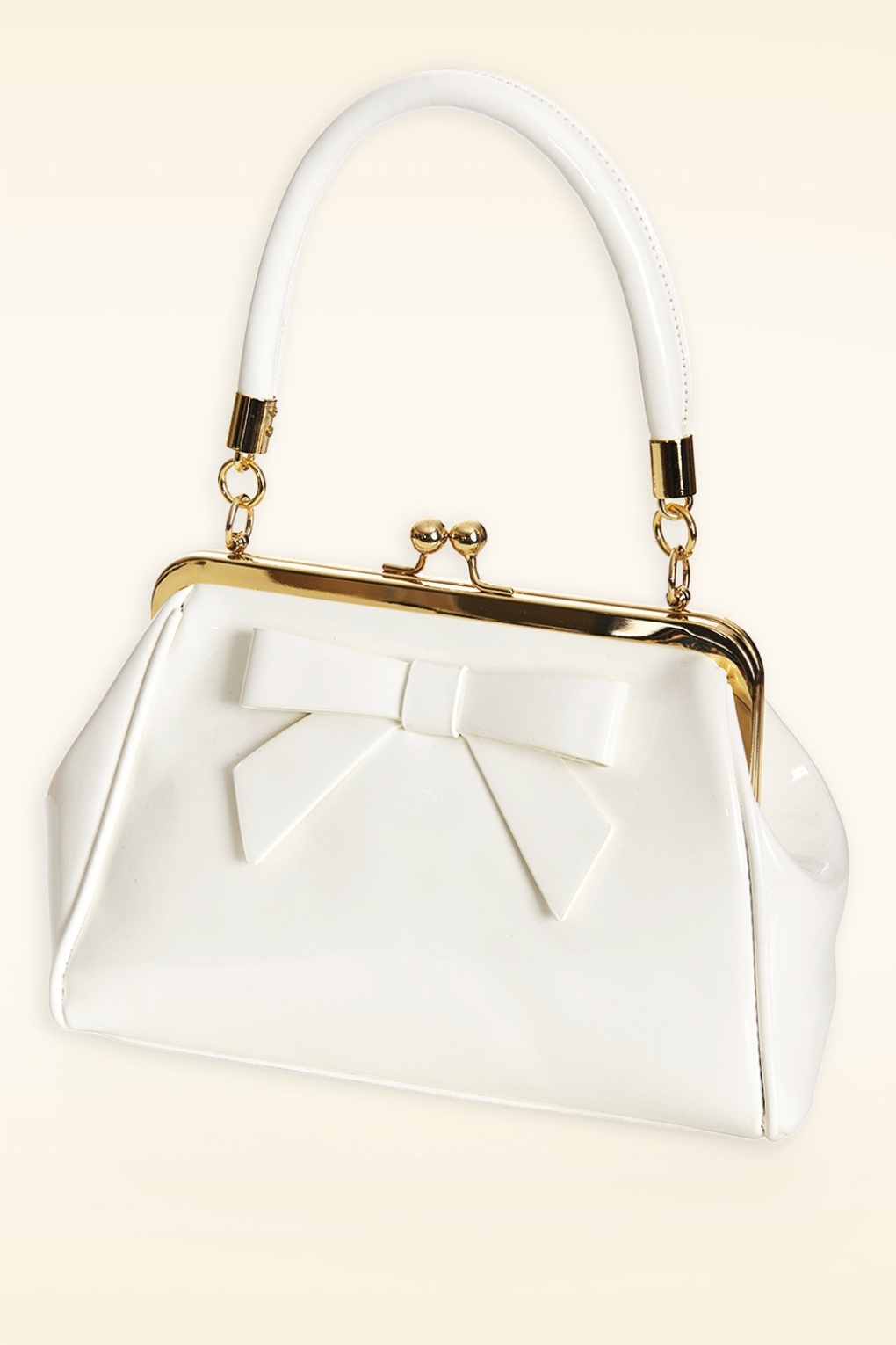 California Nights Lack-Handtasche in Wollweiß