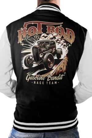 GASOLINE BANDIT® Collegejacke im Rockabilly Style: Hot Rod Race Team