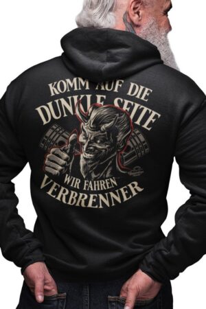 GASOLINE BANDIT® Kapuzensweatjacke für Motorradfahrer: Komm auf die dunkle Seite mit Kapuze