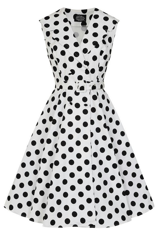 Hearts & Roses London A-Linien-Kleid Clarissa Polka Dot Punkte Vintage Retro 50er