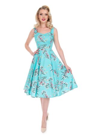Hearts & Roses London A-Linien-Kleid Sandra Floral Swing Dress Rockabella Vintage Retro
