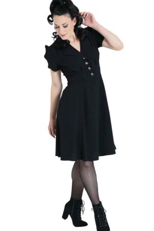 Hell Bunny A-Linien-Kleid Vera Lynn Retro Vintage Swingkleid Rockabilly