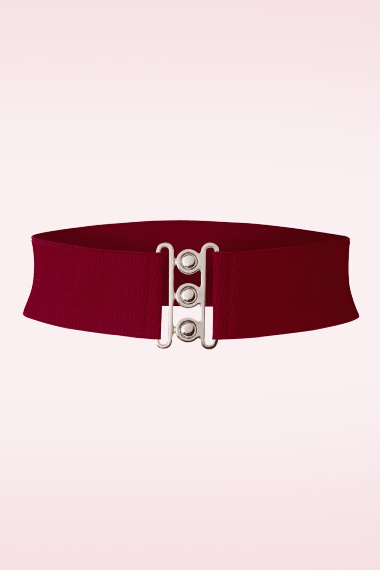 Lauren Vintage Stretch-Gürtel in Bordeauxrot