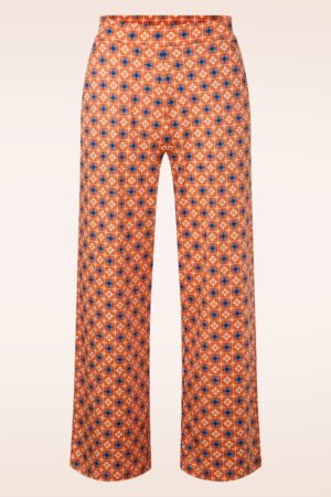 Naranja Gerade geschnittene Hose in Orange