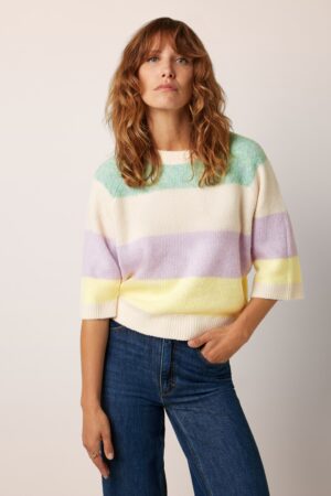 Niko Chunky Oberteil in Creme