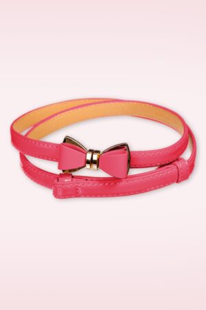 Ocean Avenue Schleifengürtel in Flamingo-Rosa