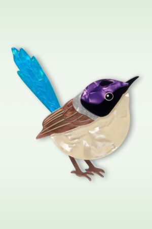 Purple-Crowned Fairy Wren Brosche