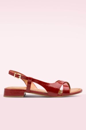 Ripe Shine Sandals in Cherry Red