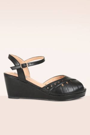 Sunny Daze Wedges in Schwarz