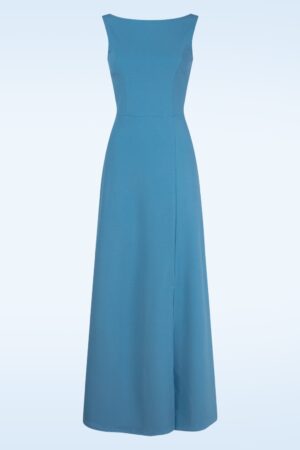Teresa Maxikleid in Carolina Blau