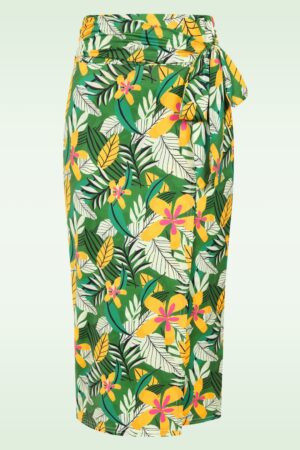 Topvintage exklusiv ~ Isla Paradise Wickelrock in Grün und Multi