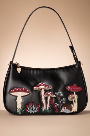 Woodland Hippie Vibes Handtasche in Schwarz
