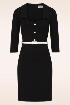 Exklusiv bei Topvintage ~ Carla A-Linien-Kleid in Schwarz