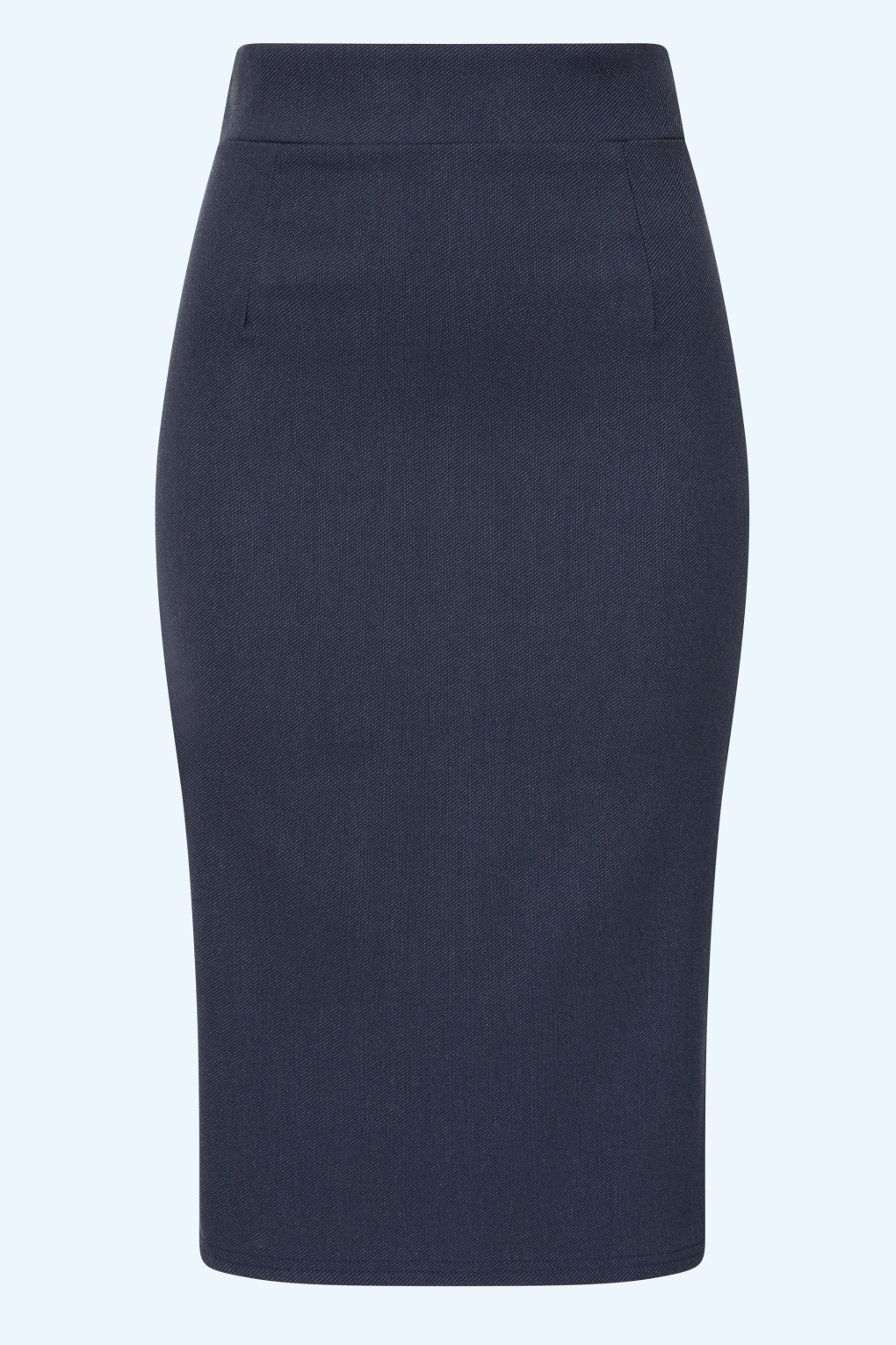 Exklusiv bei Topvintage ~ Loreen Bengaline Denim-Bleistiftrock in Dunkelblau