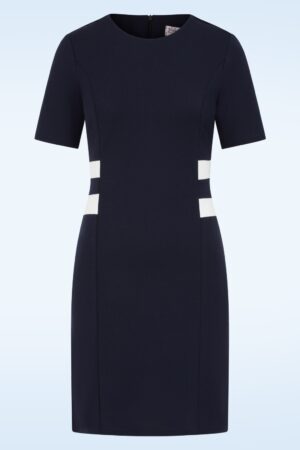 Exklusiv bei Topvintage ~ Terri A-Linien-Kleid in Marineblau