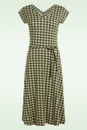 Jade Double V Kleid in Ponderosa-Grün