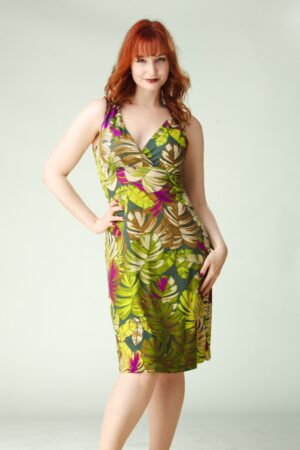 Leafy Delight Kleid mehrfarbig