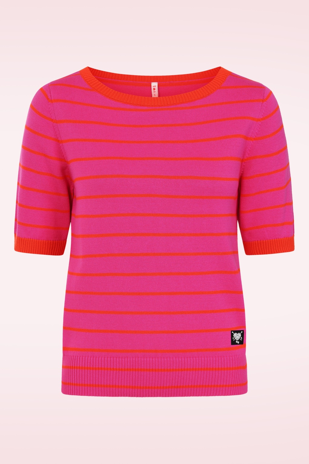 Pretty Preppy Strickpullover in Pink Picnic Parade Stripe