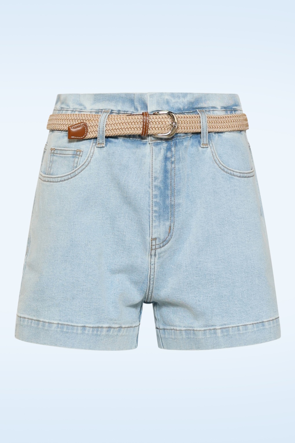 Summer Drift Denim-Shorts in Hellblau