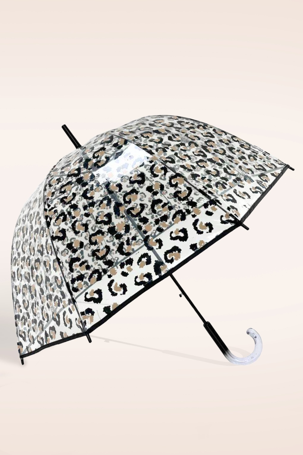 Transparenter Glockenschirm mit Leopardenmuster