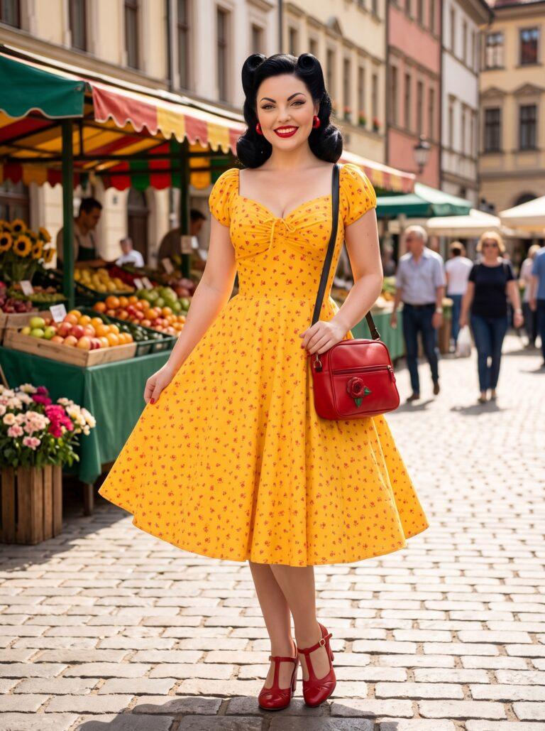 Sunshine & Cherries: Mona’s Vibrant Retro Market Style