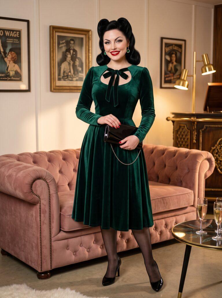 Velvet Nights: Mona’s Emerald Sophistication