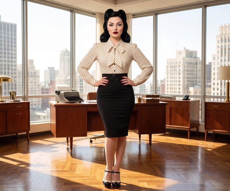 Boardwalk Radiance: Mona in Sculpted Black Satin & Frothy Blush Tulle